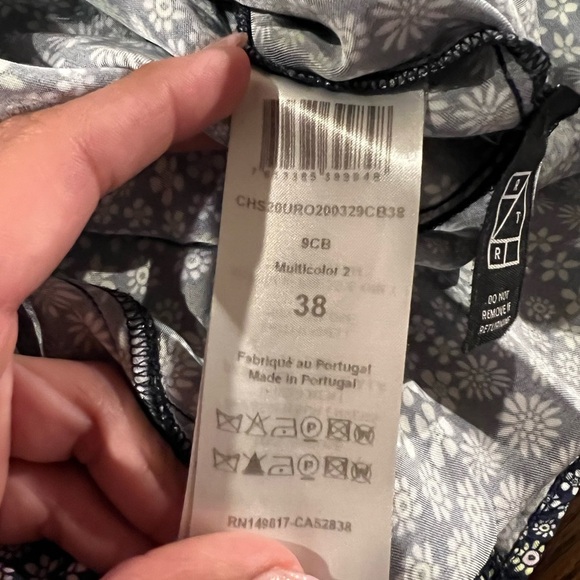 See By Chloe Floral Spring Shift Puff Short Sleeve Mini Dress Vacation Size 38/6 - Picture 12 of 13